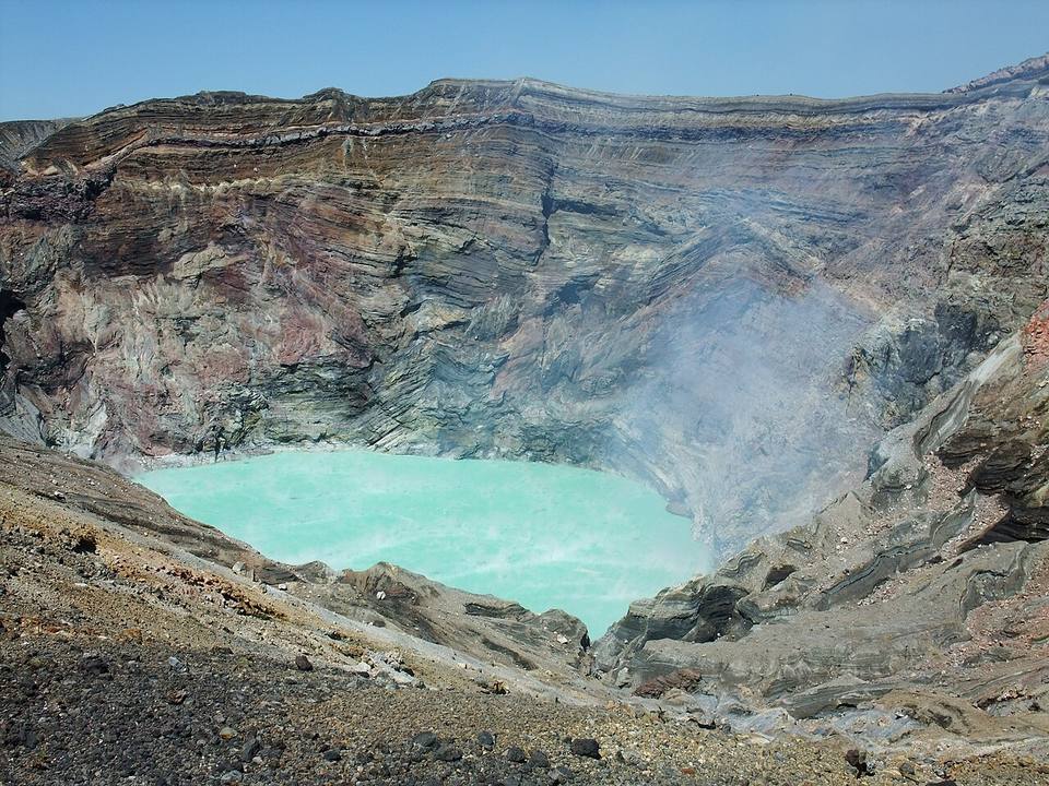 El cráter Nakadake del monte Aso