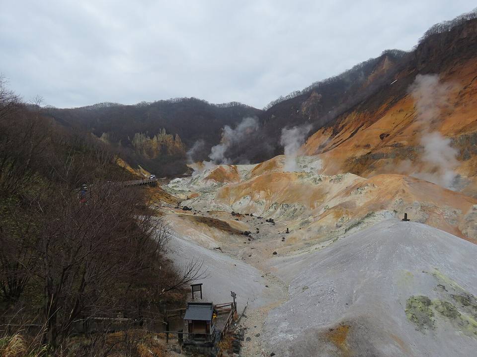 Las termas de Noboribetsu y el valle Jigokudani