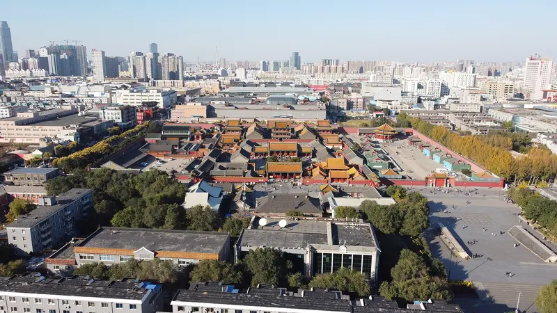 沈阳故宫建筑群鸟瞰