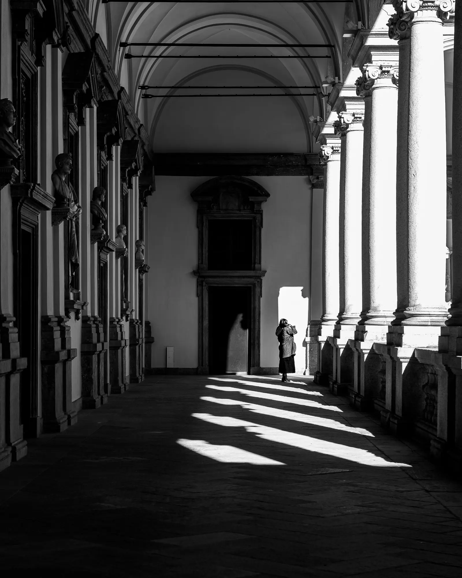 El exterior del Palazzo di Brera, que alberga la galería, fotografiado en 2026; la foto no muestra la colección
