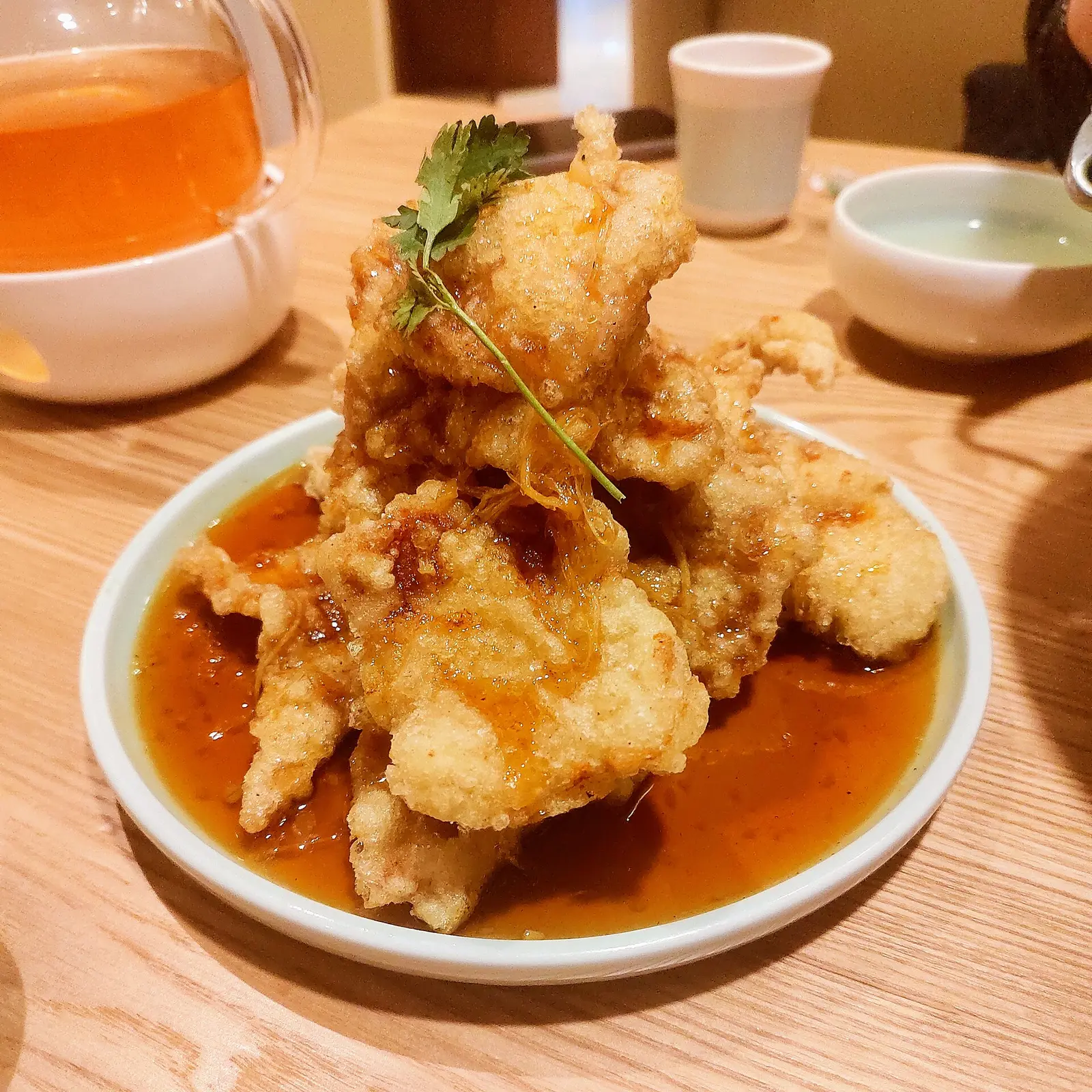 A plate of guo bao rou (2024, location of the photo not stated)