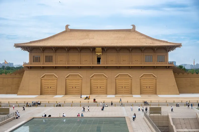 Danfeng Gate, Daming Palace National Heritage Park: a protective display structure built over the Tang gate site, not the Tang original (2024)