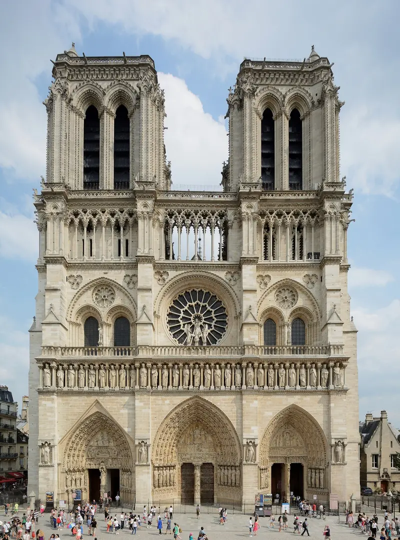 The west front of Notre-Dame
