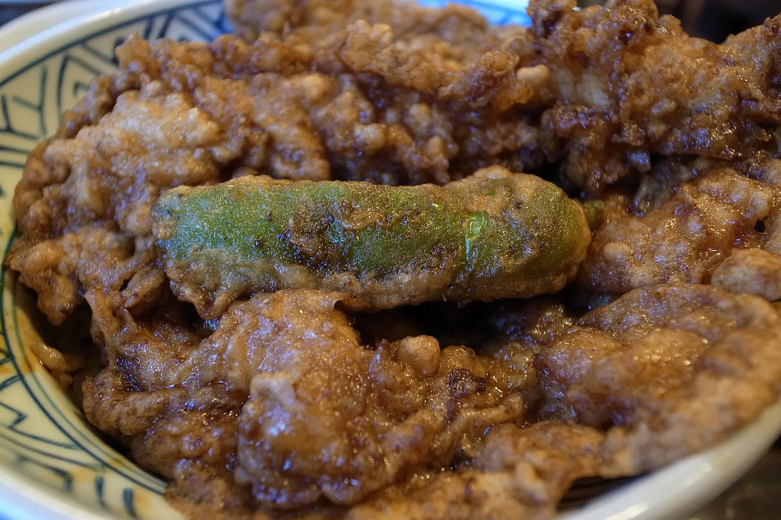 Tendon en un restaurante de tempura de Asakusa