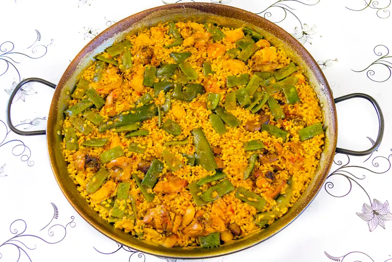 Paella valenciana.