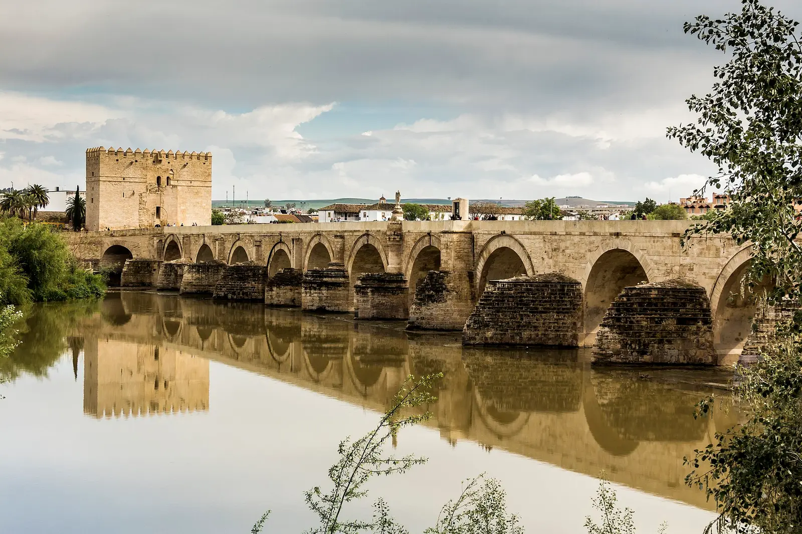 The Roman Bridge of Córdoba and the old-town skyline, photographed in 2015