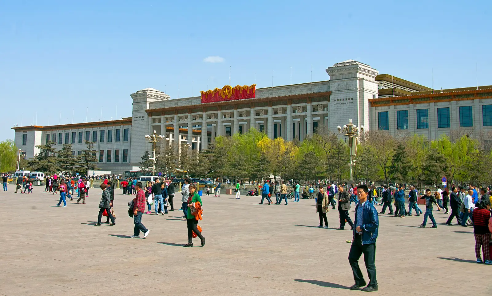 Facade of the National Museum of China photographed from the direction of Tiananmen Square in 2014; not representative of current exhibitions