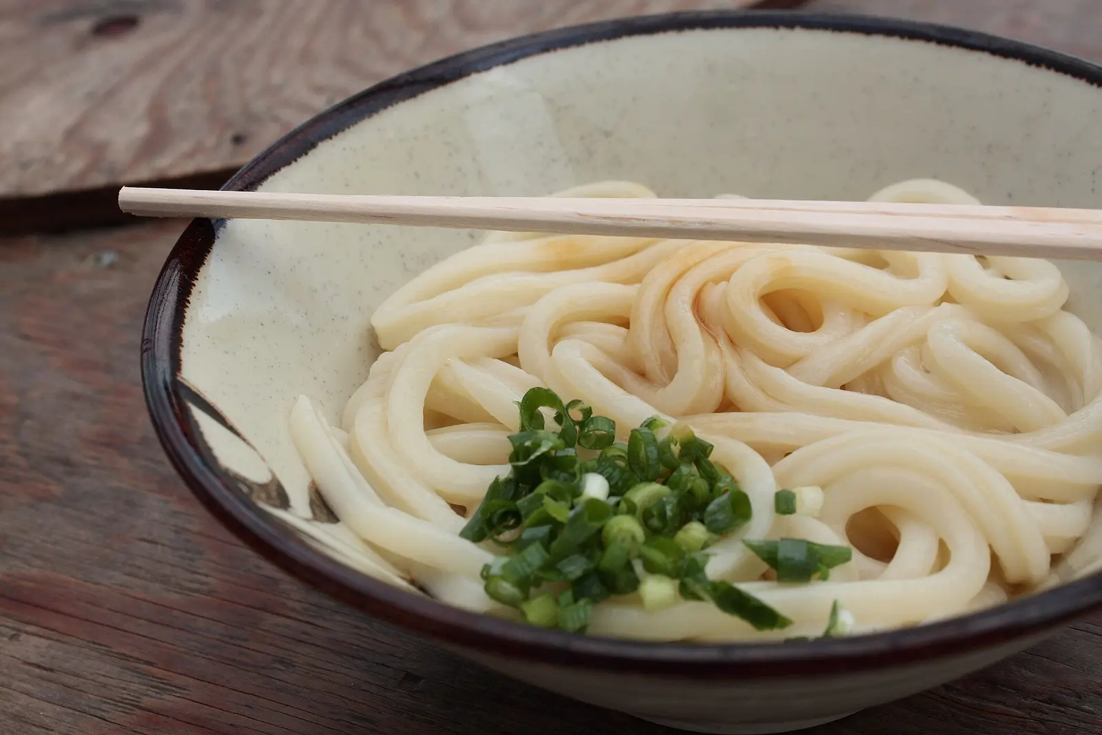 Kamaage Sanuki udon at a noodle maker in Takamatsu