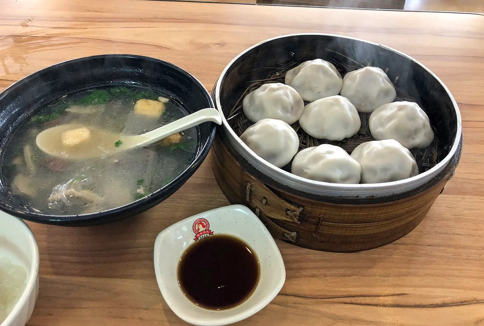 Nanjing's duck blood and vermicelli soup with soup dumplings