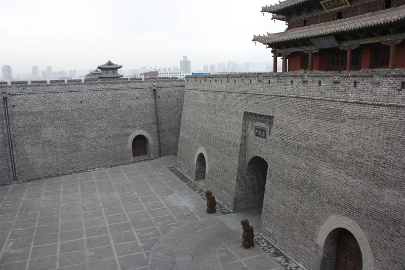 Datong old city wall in 2015, including recently restored sections