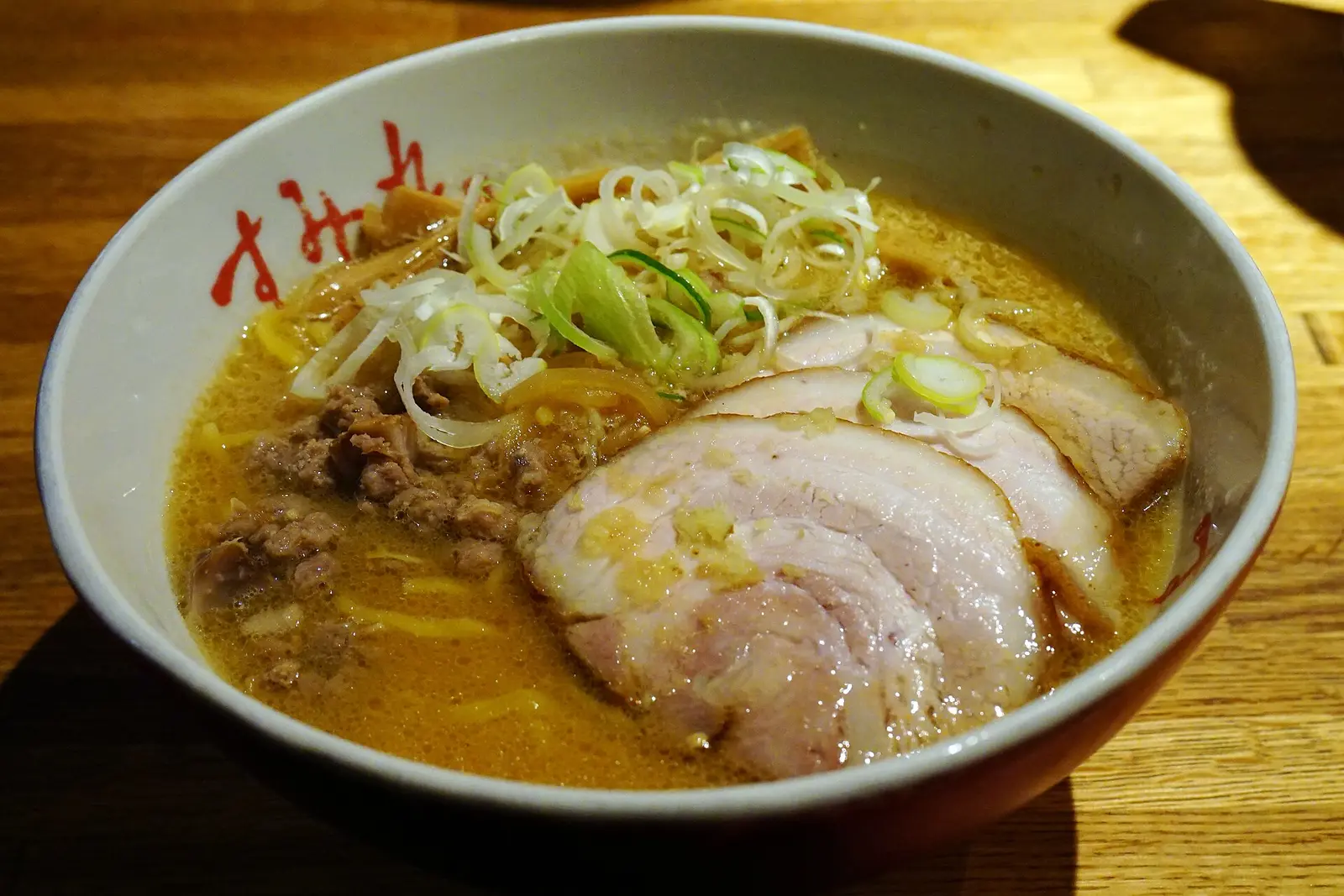 Sapporo ramen at a ramen shop in Susukino, Sapporo
