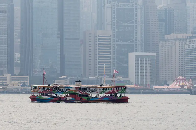 The Star Ferry crossing Victoria Harbour in December 2024