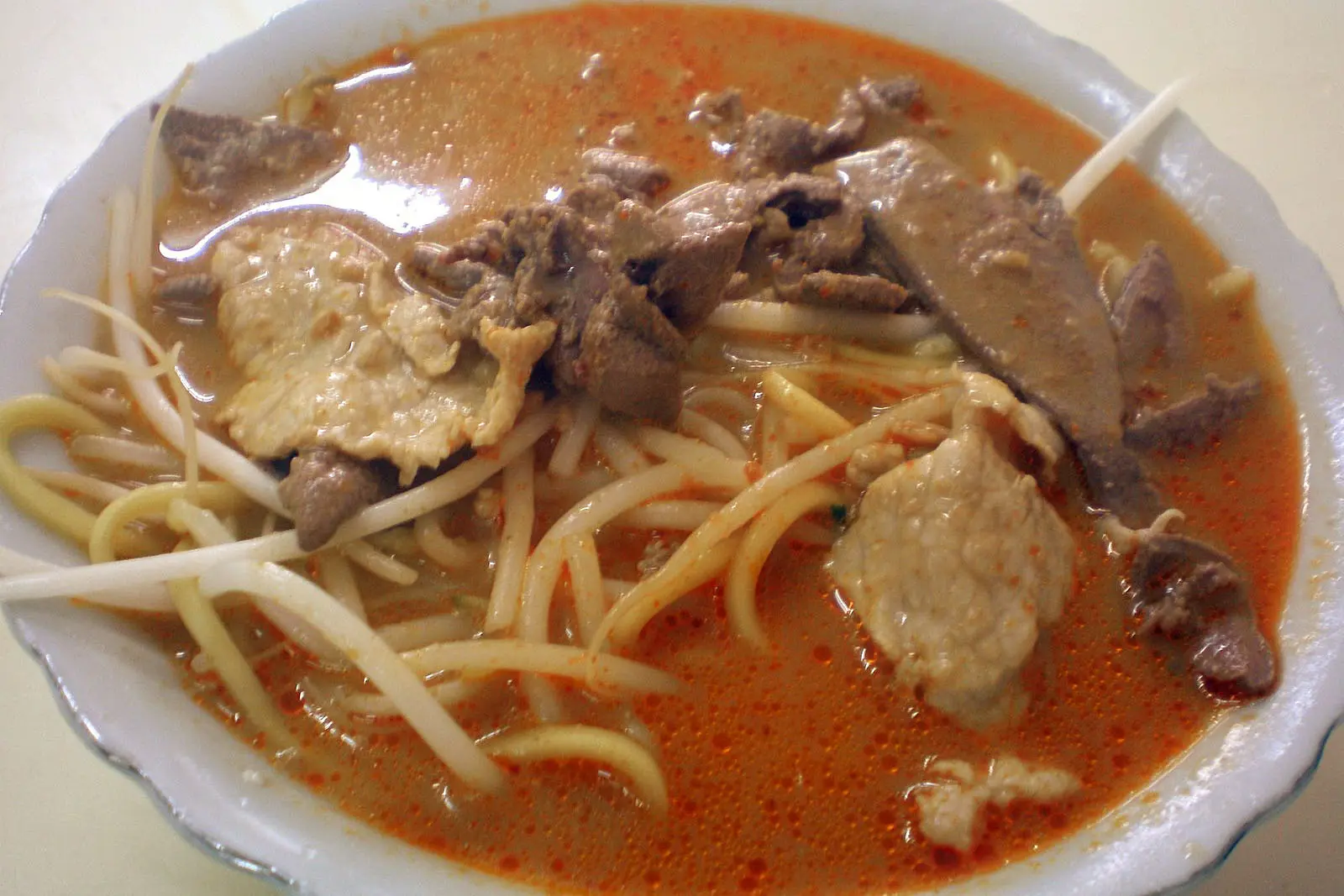 A bowl of Xiamen sha cha noodles