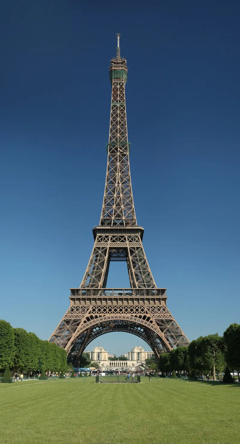 The Eiffel Tower from the Champ de Mars
