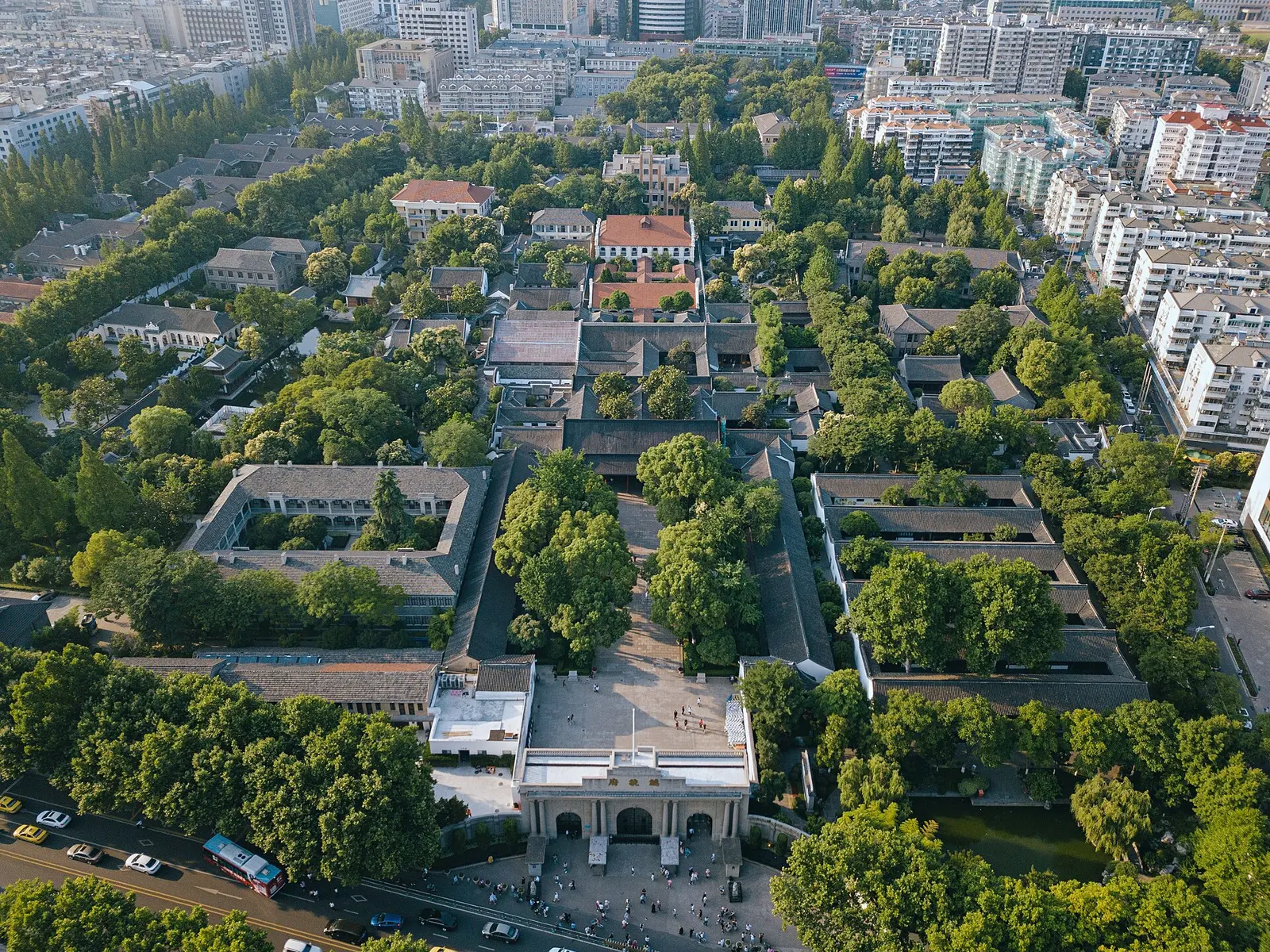 Vista aérea del conjunto del Palacio Presidencial de Nanjing en 2019