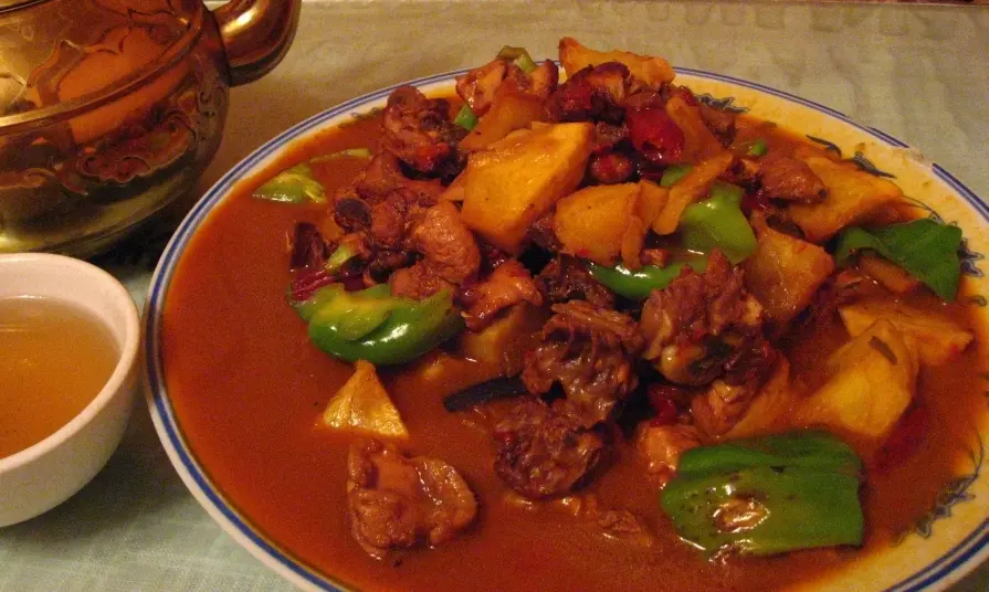 Dapanji (big plate chicken) in Urumqi