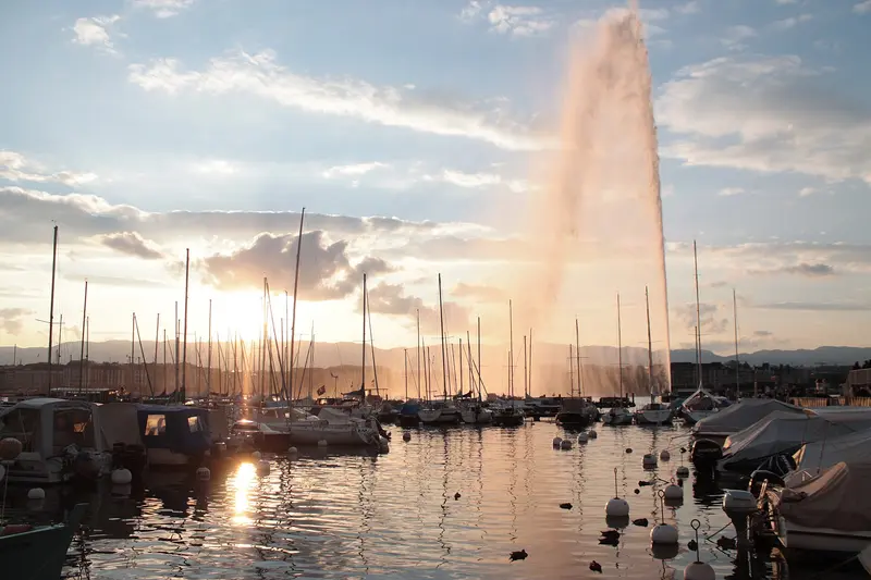 The Jet d'Eau on Lake Geneva
